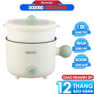 [SIÊU RẺ - BH 1NĂM] Nồi Lẩu Điện Mini, Nấu Mì 2 Tầng Kèm Giá Hấp Đa Năng Nướng, Luộc, Chiên Chống Dính Vấn Đá Tiện Lợi