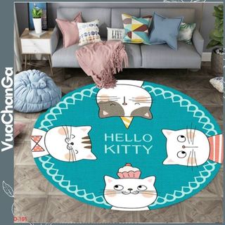 Thảm Trải Sàn, thảm tròn decor Chống Trượt Hình Tròn Thiết Kế Sang Trọng Đẹp Mắt VuaChanGa