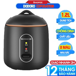 [SIÊU RẺ - BH 1NĂM] Nồi Cơm Điện Mini Chống Dính CHIGO, Nấu Hầm Súp Cháo Đa Năng, Dung Tích 1,2L