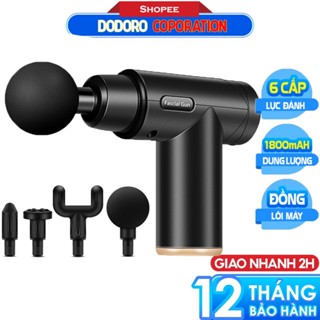 [SIÊU RẺ - BH 1NĂM] Máy mát xa cầm tay, máy massage DO720 toàn thân Với 4 Đầu Thay Thế 6 Cấp Độ