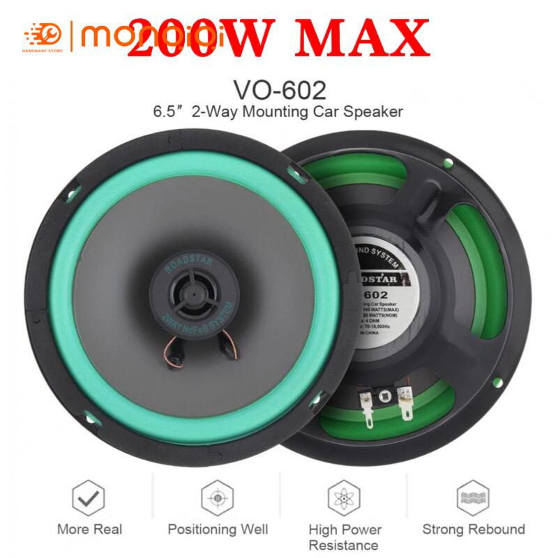 2 Chiếc 6.5 Inch 200W HiFi Đồng Trục Loa Cửa Xe Tự Động Âm Nhạc Âm Thanh Stereo Toàn Dải Tần Số Loa dành Cho Xe Ô Tô
