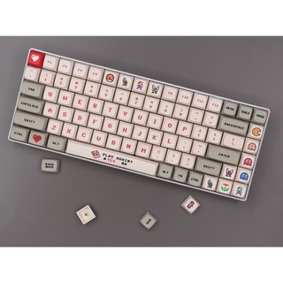 Keycap PBT XDA Game Boy, Retro 9009 nút bàn phím cơ phù hợp nhiều layout bàn phím cơ bản