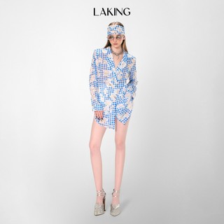 BLUE FLOWER PLATED DRESS - ĐẦM XANH CARO HOA D1471 SUMMER IN LOVE