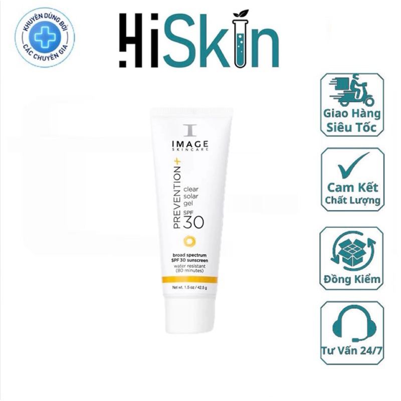 Gel chống nắng image kháng nước IMAGE Skincare PREVENTION+ Clear Solar Gel SPF 30 42,5g - Hiskin