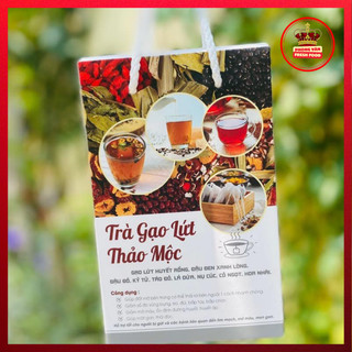 Trà Gạo Lứt Thảo Mộc (Gọa Lứt, Đậu Đen, Táo Đỏ, Kỷ Tử, Hoa Hồng, Hoa Nhài, Hoa Cúc, Hộp 20 Túi Lọc