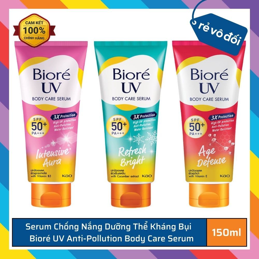 Kem Chống Nắng Dưỡng Thể Kháng Bụi Biore UV Anti-Pollution Body Care Serum 150ml - Nhật Bản