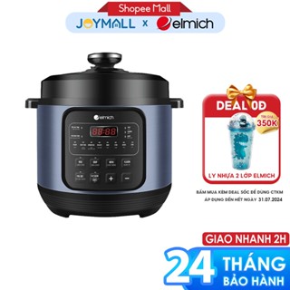 Nồi áp suất điện tử Elmich PCE-8571 6L 1000W, Hàng chính hãng, 8 chương trình nấu, điều khiển cảm ứng - JoyMall