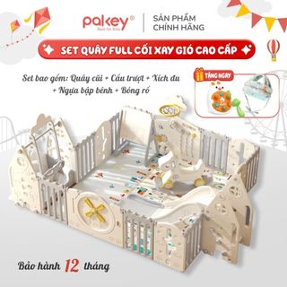 Quây Cũi Cho Bé Phong Cách Châu Âu 2024 - Full Set Cối Xay Gió Pakey Dày Dặn Cao 65cm, Bảo Hành Trọn Đời
