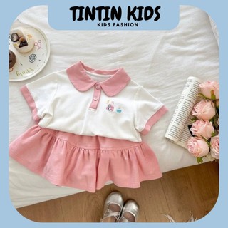  Sét váy thể thao mùa hè họa tiết dễ thương cho bé 8-15kg