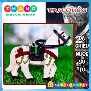 Đồ chơi Xếp hình chiến mã Dạ chiếu ngọc sư tử Ngựa chiến Triệu Tử Long trong Tam quốc diễn nghĩa Minifigures DW001 006
