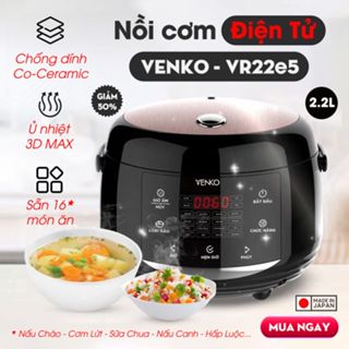 Nồi Cơm Điện Lòng Gốm, Dung Tích 2,2L, Công Suất 850W, Bảng Điều Khiển Bằng Điện Tử Dễ Sử Dụng