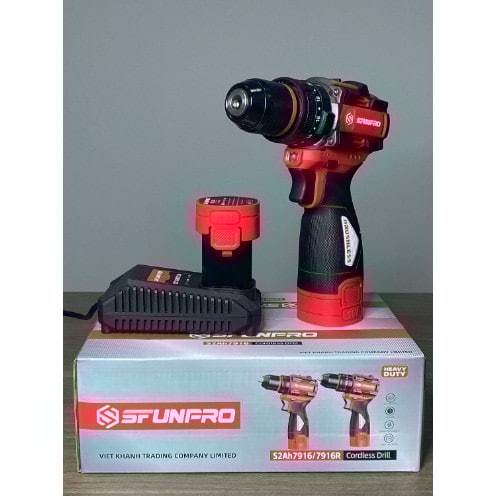 Máy khoan Pin 16V SFUNPRO cải tiến (2pin 1 sạc 1 túi xách)