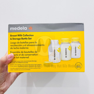 Hộp 6 bình trữ sữa Medela 150ml Logo vàng