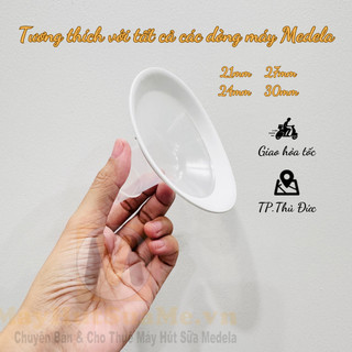 Phễu Medela Flex vành mềm silicon hình Oval - nguyên hộp - dùng cho máy hút sữa Medela