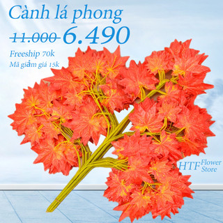 Cành lá phong đỏ, làm cây giả siêu đẹp