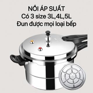 Nồi áp suất bếp từ đa năng đun bếp gas, nồi áp suất đa năng có khay hấp