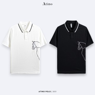 Áo Polo Nam HORSE ATINO vải cá sấu Cotton cao cấp hình thêu sang trọng tinh tế chuẩn form PL3.3001