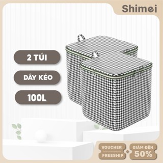 Combo 2 Túi đựng chăn màn 100L có khoá kéo - Túi Đựng Quần Áo, Đồ Dùng Xếp Gọn, Có Thể Gấp Gọn