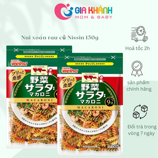 Nui xoắn rau củ tổng hợp Nissin Nhật Bản 150gram