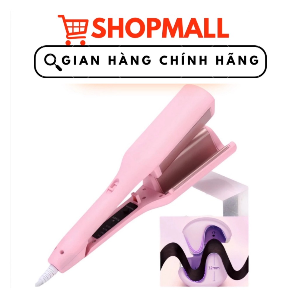 Máy Uốn Tóc PLSHARK Làm Xoăn Sóng Nước 32mm Chất Liệu Gốm Sứ Ceramic Cao Cấp
