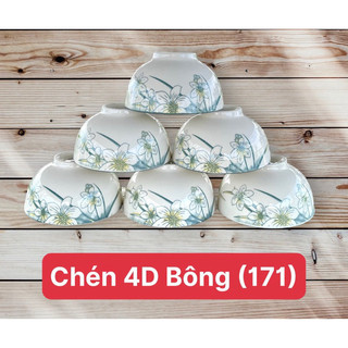 Bộ 10 chén bát sứ ăn cơm 11,5cm bông xanh