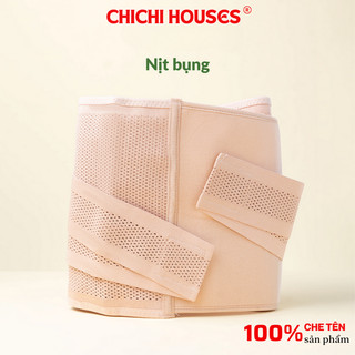 Đai nịt bụng sau sinh, giảm mỡ eo có lỗ thông hơi màu da có thiết kế chống cuộn Chichi Houses 3331
