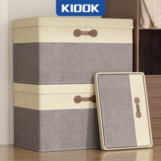 KIOOK Hộp Vải Đựng Quần Áo Hộp Đựng Quần Áo Có Nắp Hộp Đựng Đồ Đa Năng Bông Dày 90L
