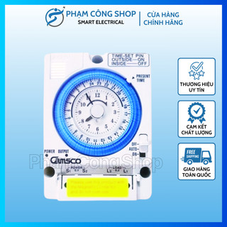 Camsco - Công Tắc Hẹn Giờ Cơ Rơle Timer 24 Giờ Camsco Model TB35N + TB 38809NE7 Chính Hãng