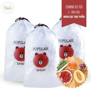  Màng bọc thực phẩm Gấu Popular - Giúp bảo vệ thực phẩm tươi ngon lâu hơn, tránh bụi, côn trùng, ngăn mùi