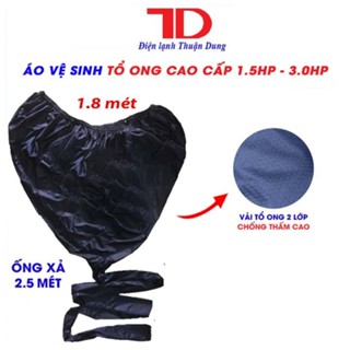  Túi vệ sinh máy lạnh đuôi 2m5 miệng 1m8 áo bạt trùm rửa điều hòa TD Điện lạnh Thuận Dung 