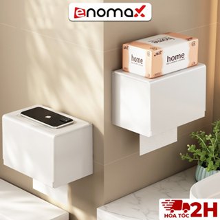 Hộp đựng giấy vệ sinh nhà tắm ENOMAX dán tường, chống nước, Chất liệu nhôm không gian cao cấp, chống gỉ (Eno 0124)