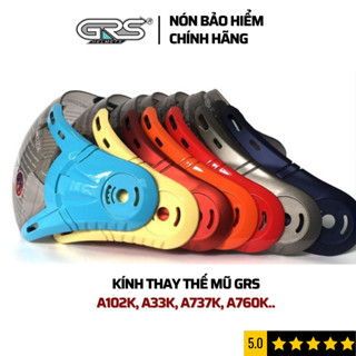 Kính thay thế mũ bảo hiểm GRS A33K, A737K, A102K, A860K..tặng kèm bộ ốc thay thế chính hãng