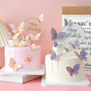 10 SET 10 BƯỚM GIẤY TRANG TRÍ BÁNH KEM