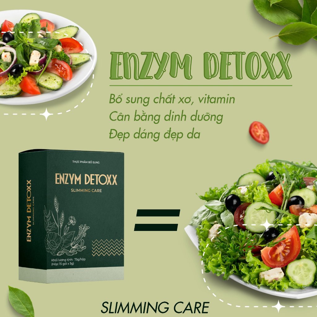 Enzym Detoxx Slimming Care, Detox Thanh Lọc Cơ Thể, Thải Độc, Hỗ Trợ Tiêu Hóa, GC An Toàn Hiệu Quả