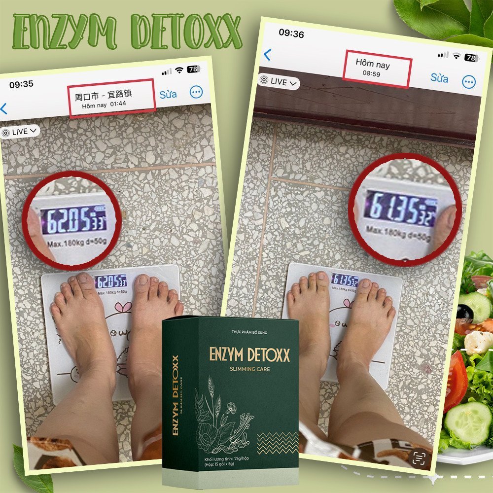 Enzym Detoxx Slimming Care, Detox Thanh Lọc Cơ Thể, Thải Độc, Hỗ Trợ Tiêu Hóa, GC An Toàn Hiệu Quả