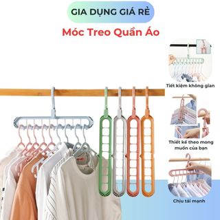 [Freeship] Móc Treo Quần Áo Đa Năng 9 Lỗ Tiết Kiệm Diện Tích