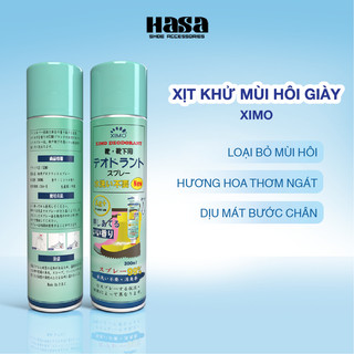 Chai xịt khử mùi hôi chân và giày, lưu hương thơm công nghệ bạc ion, kháng khuẩn XIMO 300ml VSG08 chính hãng