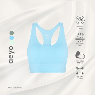 Áo bra thể thao yoga nữ Airy Feminine, cổ chữ V, chất liệu aeyoSoft mềm mại, năng động