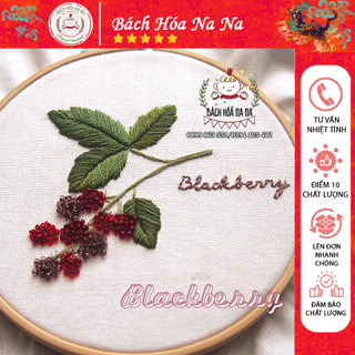DIY Bộ kit thêu hoa nổi Hoa cherry, kit tập thêu tay cho người mới mẫu hoa lá , hồng leo -bách hóa na na Handmade