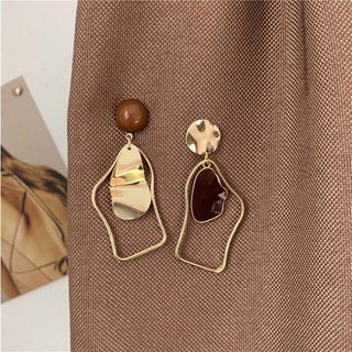 Bông tai thời trang nữ, hoa tai dáng dài bất đối xứng độc đáo, sang trọng B269 - Phukienhana