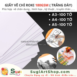 [ TÂM TÂM ] Bán sỉ giấy roki định lượng 180gsm A4 (100 tờ)