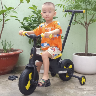 Xe đạp trẻ em gấp gọn NUKAS 5in1 kiêm xe thăng bằng dành trẻ từ 2-6 tuổi, BÁNH CAO SU trọng tải tối đa lên đến 40kg