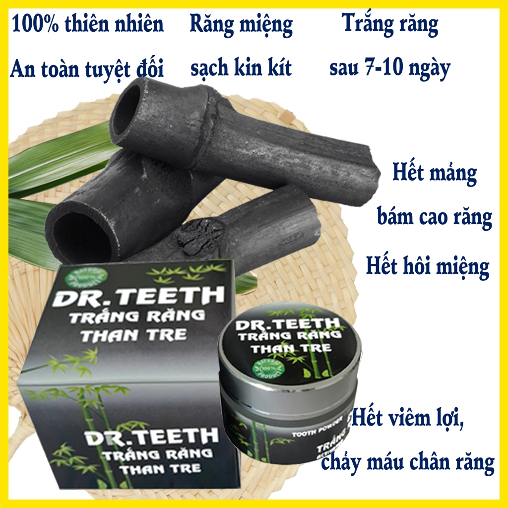 FREE SHIP- DR.TEETH TRẮNG RĂNG BỘT THAN TRE HOẠT TÍNH
