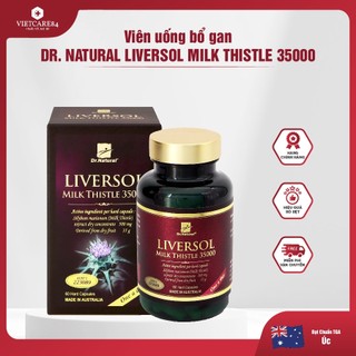 Viên uống bổ gan Úc LIVERSOL MILK THISTLE (60 viên) | Giúp bổ gan, hỗ trợ tăng cường chức năng gan