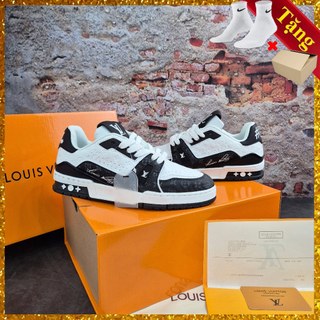 Giày lv louis vuitton trainer #54 màu đen trắng