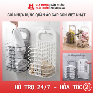 Giỏ nhựa đựng quần áo gấp gọn thông minh