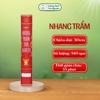 Nhang trầm hương Tân Nguyên, hương trầm sạch, nhang thơm thờ cúng thơm dịu nhẹ loại 140 que 30cm