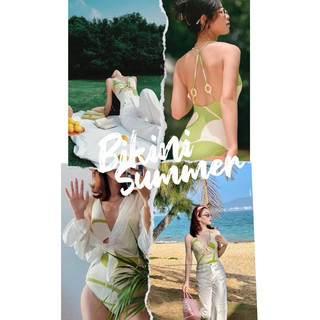 MâyBikini- 𝘾𝒐́ 𝙨𝒂̆̃𝙣 Bikini một mảnh khoen hoạ tiết - màu trendy
