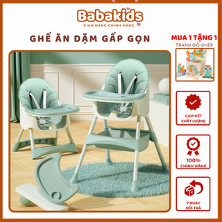 Ghế ăn dặm cho bé gấp gọn 2 trong 1, đa năng, tiện lợi