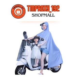 Áo mưa trong suốt kích thước lớn nửa trước trong suốt che phủ toàn thân kèm kính chắn mưa tiện lợi TMPROXY